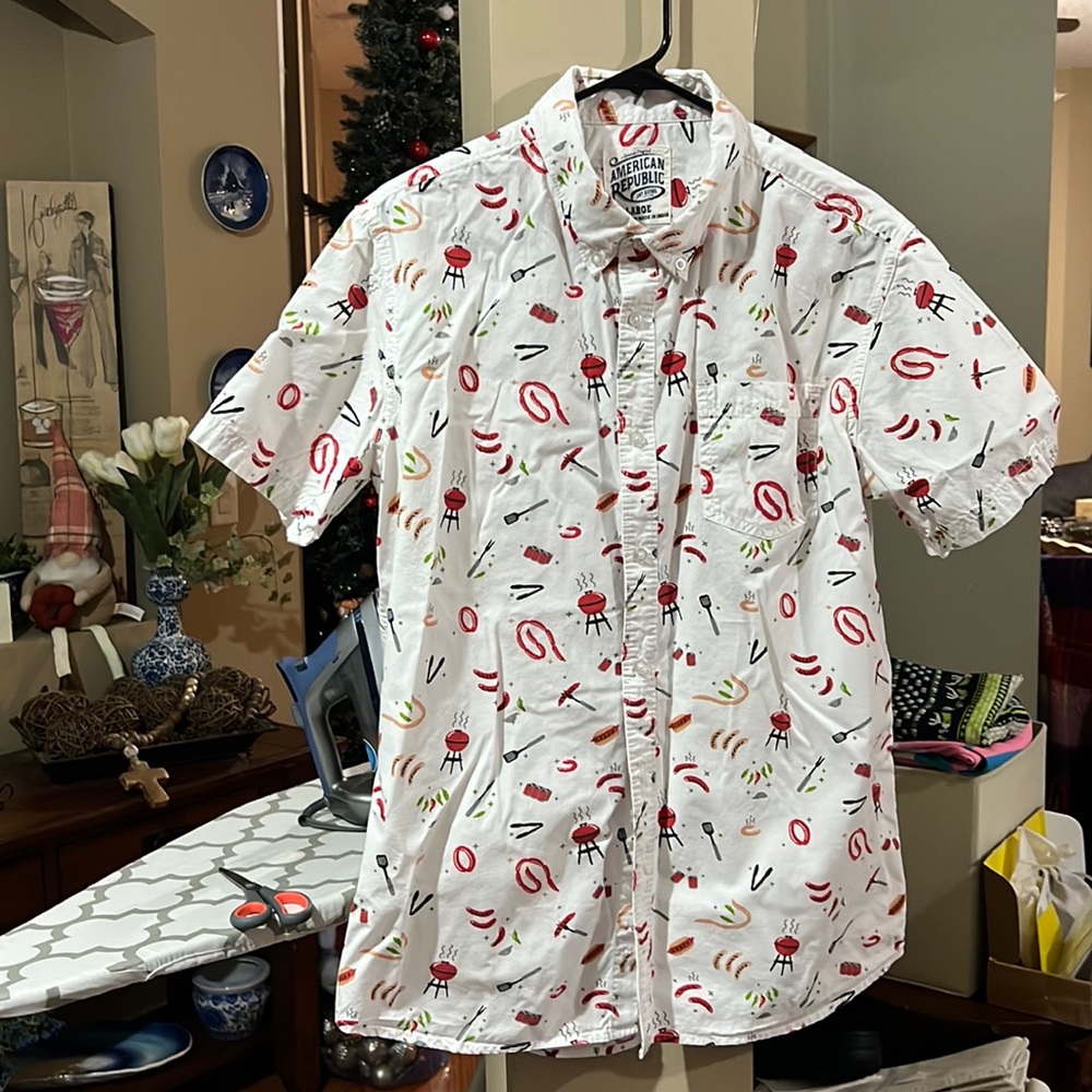 Mens American Republic collared cotton button down